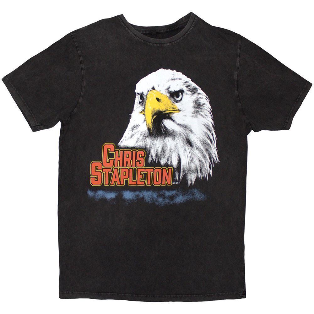 Chris Stapleton Unisex Stone Wash T-Shirt Eagle Charcoal Grey